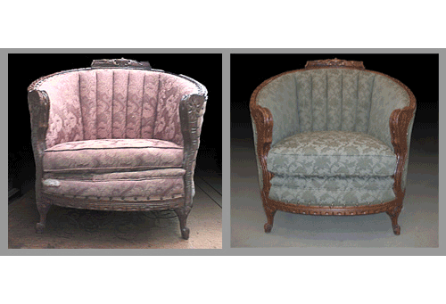 recovered barrell chair