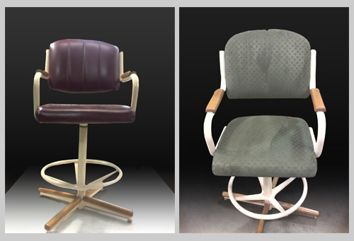 before and after swivel bar stool